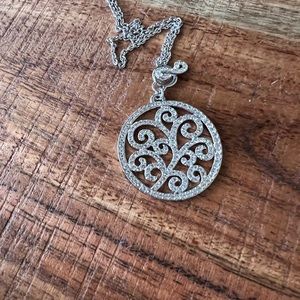 Touchstone crystal by Swarovski | Interlace Pendant Necklace | adjustable to 34’